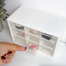 Transparent Clear 6-compartment Desktop Storage Box for Cosmetics, Stationery, Jewelry image