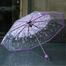 Transparent Flower Design Folding Umbrella For Girls - Umbrella image