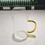 Transparent Glass Mug With Colored Handle Yellow image