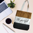 Trendy Canvas Tote Bag With Zipper image
