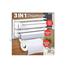 Triple Paper Dispenser For Kitchen Roll, Cling Film And Aluminum Foil 3 In 1 image