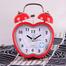 Twin Bell Alarm Table Clock Apple Retro Gonti Red image