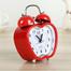 Twin Bell Alarm Table Clock Apple Retro Gonti Red image