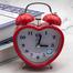 Twin Bell Alarm Table Clock Love Retro Gonti Red image