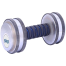 Two Pcs Rubber Dumbbell Set - 10kg - Silver image