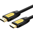UGREEN 10167 HDMI Round Cable 5m (Yellow/Black) HD101 image