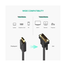 UGREEN 10243 DP Male to DVI Male Cable 1.5m (Black) DP103 image