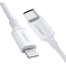 UGREEN 10493 USB-C to Lightning M/M Cable Rubber Shell 1m (White) image