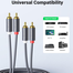 UGREEN 10520 2RCA Male to 2RCA Male Cable 5m (Black) AV104 image