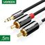 UGREEN 10584 3.5mm Male to 2RCA Male Cable 2m (Black) image