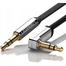 UGREEN 10599 3.5mm Male to 3.5mm Male Straight to Angle flat Cable 2m (Black) AV119 image