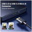 UGREEN 10840 USB 3.0 A Male to Micro USB 3.0 Male Cable 0.5m (Black) US130 image