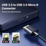 UGREEN 10841 USB 3.0 A Male to Micro USB 3.0 Male Cable 1m (Black) US130 image