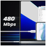 UGREEN 15267 USB-C to USB-C Silicone Fast Charging Cable White 1m US557 image