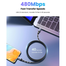 UGREEN 15311 USB-C to USB-C PD Fast Charging Cable Space Gray 1m US535 image