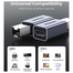 UGREEN 20120 USB2.0 USB-C/F to USB2.0 B/M Adapter Aluminum Case US382 image