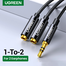 UGREEN 20816 3.5mm Male to 2 Female Audio Cable 20cm (Black) image