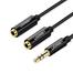 UGREEN 20816 3.5mm Male to 2 Female Audio Cable 20cm (Black) image