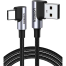 UGREEN 20856 Right Angle USB-A to USB-C Cable 1m (Space Gray) US176 image