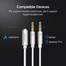 UGREEN 20897 3.5mm Female to 2 Male Audio Cable ABS Case (White) AV140 image