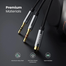 UGREEN 20899 3.5mm Female to 2 Male Audio Cable Aluminum Case (Black) AV140 image