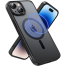 UGREEN 25400 Black Frame Frosted Back Plate Magnetic Protective Case for iPhone15 6.1-inch ( Transparent) LP748 image