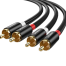 UGREEN 2RCA Male to 2RCA Male Cable 1.5m (Black) AV104 image