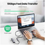 UGREEN 30205 USB-C Male to USB-C Female Gen2 Alu Case Braided Extension Cable 1m (Dark gray) US372 image