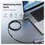 UGREEN 30205 USB-C Male to USB-C Female Gen2 Alu Case Braided Extension Cable 1m (Dark gray) US372 image