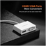 UGREEN 30843 USB Type C to HDMI Plus VGA Converter (White) MM123 image