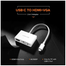 UGREEN 30843 USB Type C to HDMI Plus VGA Converter (White) MM123 image