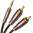 UGREEN 3.5mm Male to 2RCA Copper Case Braided Aux Cable 2m AV170 image