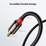 UGREEN 3.5mm Male to 2RCA Male Cable 1m (Black) AV116 image