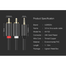 UGREEN 3.5mm Male to 2 RCA Male Audio Cable 10m (Gray) AV102 image