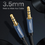UGREEN 3.5mm Male to 3.5mm Male Cable Gold Plated Metal Case With Braid 2m (Blue) AV112 image