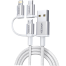 UGREEN 50203 3-in-1 USB2.0-A Multifunction Cable With Braid 1.5m (Silver White) US186 image