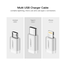 UGREEN 50203 3-in-1 USB2.0-A Multifunction Cable With Braid 1.5m (Silver White) US186 image