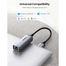 UGREEN 50922 USB to RJ45 Ethernet Adapter Aluminum Case (Space Gray) CM209 image