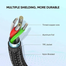 UGREEN 60128 USB-A 2.0 to USB-C Cable Nickel Plating Aluminum Braid 2m (Black) US288