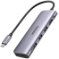 UGREEN 70411 USB-C to 2 Ports USB3.0-A Hub Plus HDMI Plus TF/SD with PD Power Supply (Space Gray) CM195 image