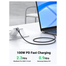 UGREEN 70696 Right Angle USB-C Cable 1m (Space Gray) US335 image