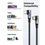 UGREEN 70696 Right Angle USB-C Cable 1m (Space Gray) US335 image