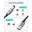 UGREEN 80803 USB-A Male to USB-B 2.0 Printer Cable Alu Case with Braid 2m (Black) US369 image