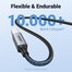 UGREEN 80804 USB-A Male to USB-B 2.0 Printer Cable Alu Case with Braid 3m (Black) US369 image