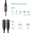 UGREEN( AV141) 30620 3.5mm male to 2 Female Audio Cable ABS Case Black image