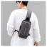 USB Charging Men Multifunction PU Chest Bag Sport Sling Bag Male Anti-theft Chest Bag with Password Lock with Adjustable Shoulde image