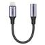 Ugreen 30756 Lightning M/F Round Cable Aluminum Shell with Braided 10cm (Black) image