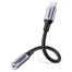 Ugreen 30756 Lightning M/F Round Cable Aluminum Shell with Braided 10cm (Black) image