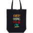 Unisex Top Handle Tote Canvas Bag With Zipper For Man And Women- BDQE-065 image