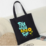 Unisex Top Handle Tote Canvas Bag With Zipper And Pocket for Man And Women image